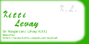 kitti levay business card